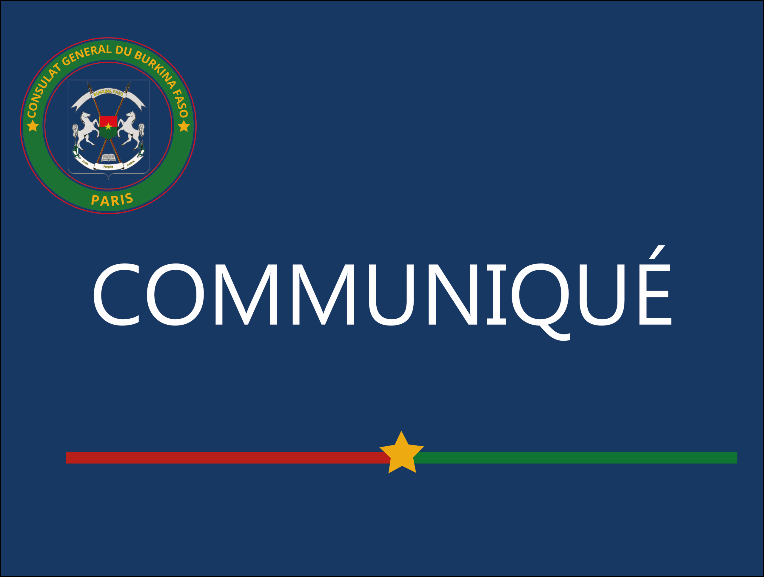 COMMUNIQUÉ SUR DOSSIER À TRAITER SUR PLACE